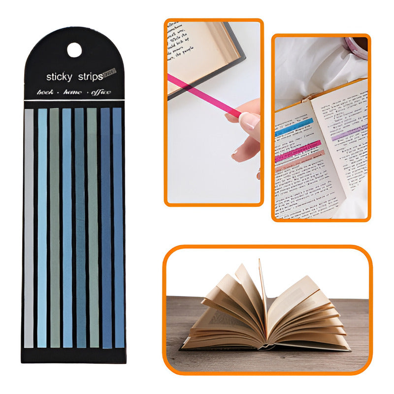 CINTA RESALTADORA LIBROS DOCUMENTOS REMOVIBLE GAMA FRIOS | REMOVABLE HIGHLIGHTING TAPE FOR BOOKS & DOCUMENTS – COOL COLOR SET
