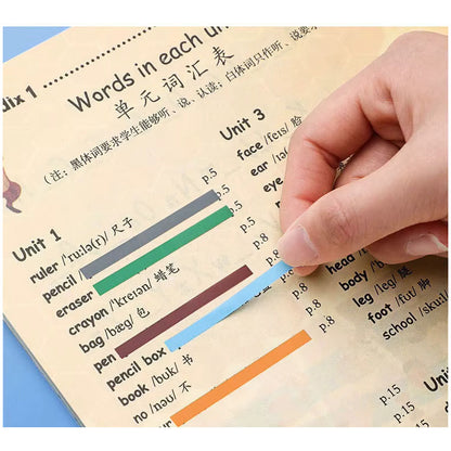 CINTA RESALTADORA LIBROS DOCUMENTOS REMOVIBLE GAMA FRIOS | REMOVABLE HIGHLIGHTING TAPE FOR BOOKS & DOCUMENTS – COOL COLOR SET