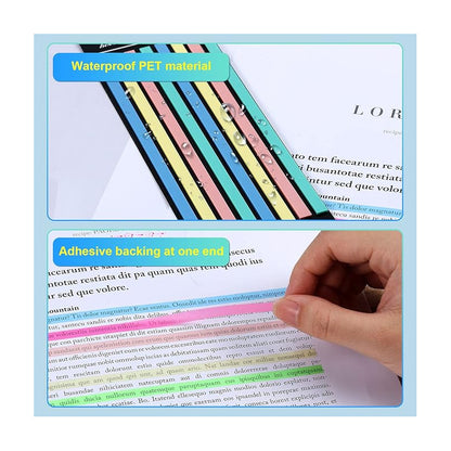 CINTA RESALTADORA LIBROS DOCUMENTOS REMOVIBLE GAMA FRIOS | REMOVABLE HIGHLIGHTING TAPE FOR BOOKS & DOCUMENTS – COOL COLOR SET