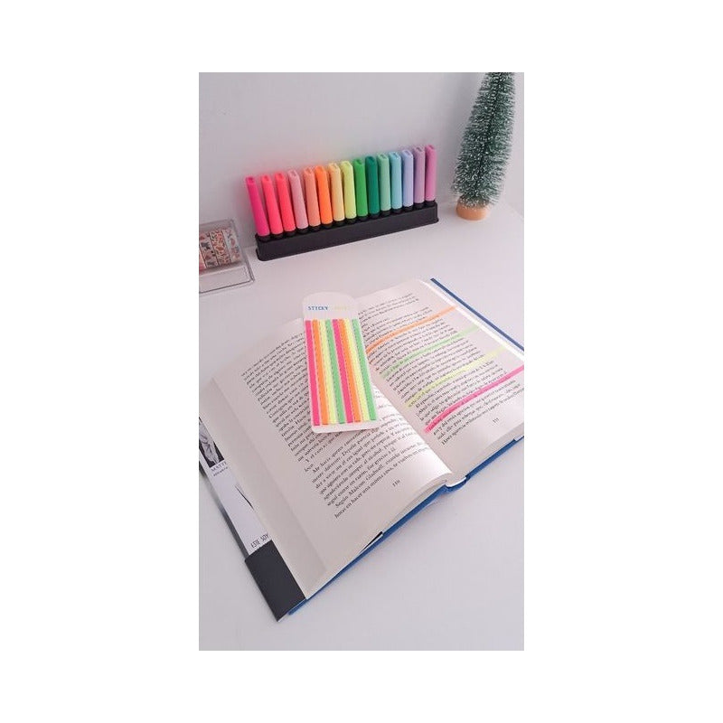 CINTA RESALTADORA LIBROS DOCUMENTOS REMOVIBLE GAMA FRIOS | REMOVABLE HIGHLIGHTING TAPE FOR BOOKS & DOCUMENTS – COOL COLOR SET