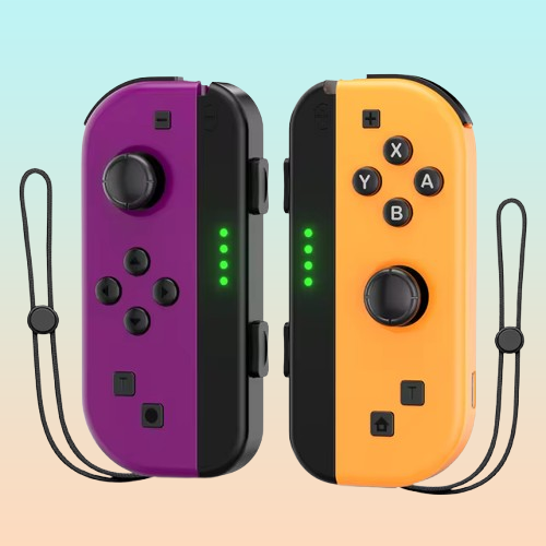 CONTROL MANDO INALÁMBRICO PARA NINTENDO SWITCH JOY-CON VIOLETA Y NARANJA | WIRELESS CONTROLLER FOR NINTENDO SWITCH JOY-CON PURPLE AND ORANGE
