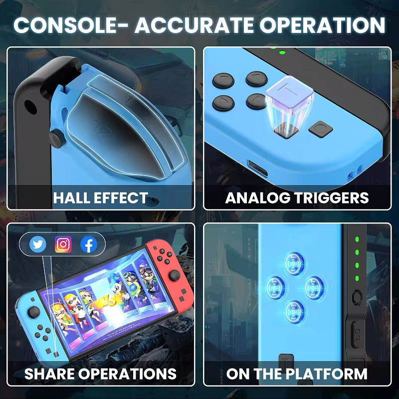 CONTROL MANDO INALÁMBRICO PARA NINTENDO SWITCH JOY-CON VIOLETA Y NARANJA | WIRELESS CONTROLLER FOR NINTENDO SWITCH JOY-CON PURPLE AND ORANGE
