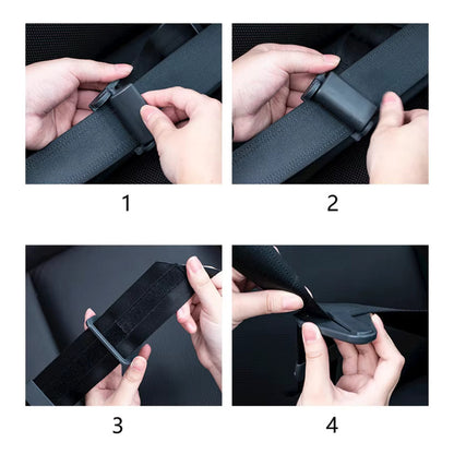 CORREA AJUSTE CINTURON SEGURIDAD SILLA NIÑOS CARRO COLEGIO NEGRO | CHILD CAR SEAT SAFETY BELT ADJUSTER STRAP SCHOOL TRANSPORT BLACK
