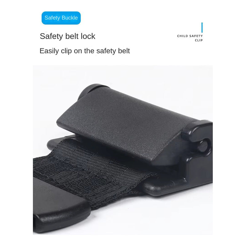 CORREA AJUSTE CINTURON SEGURIDAD SILLA NIÑOS CARRO COLEGIO NEGRO | CHILD CAR SEAT SAFETY BELT ADJUSTER STRAP SCHOOL TRANSPORT BLACK
