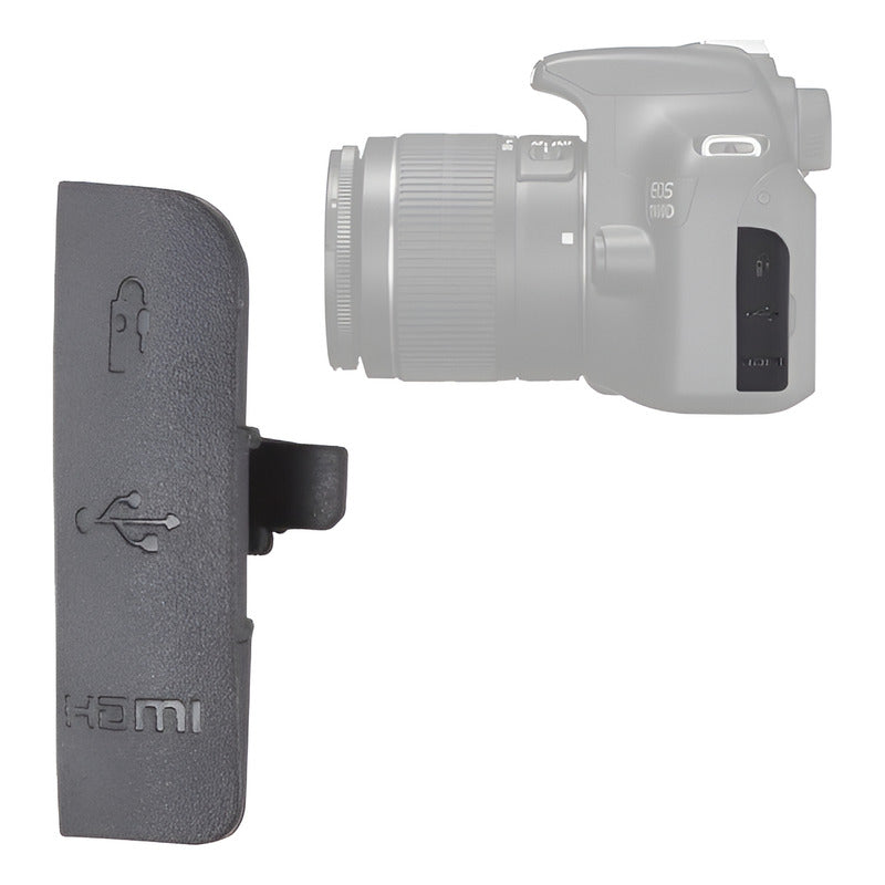 CUBIERTA TAPA COBERTOR GOMA CAUCHO CONEXIONES CANON 1100D NEGRO | RUBBER PORT COVER CAP FOR CANON 1100D BLACK
