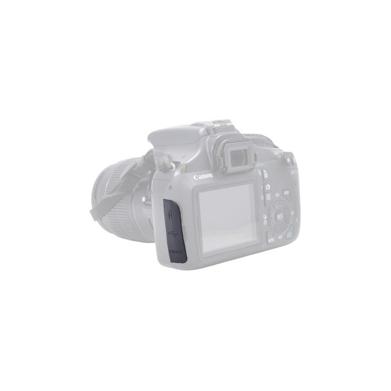 CUBIERTA TAPA COBERTOR GOMA CAUCHO CONEXIONES CANON 1100D NEGRO | RUBBER PORT COVER CAP FOR CANON 1100D BLACK
