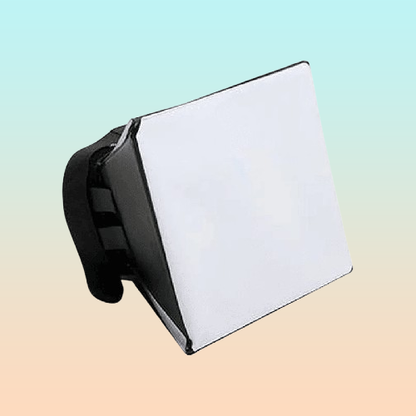 DIFUSOR FLASH PLEGABLE UNIVERSAL CANON NIKON LUCES FOTO SONY | UNIVERSAL FOLDABLE FLASH DIFFUSER CANON NIKON PHOTO LIGHTS SONY
