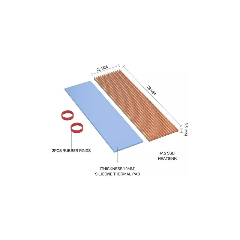 DISIPADOR ALUMINIO MEMORIA RAM NVME NGFF M2 2280 PCI-E SSD | ALUMINUM HEATSINK RAM MEMORY NVME NGFF M2 2280 PCI-E SSD

