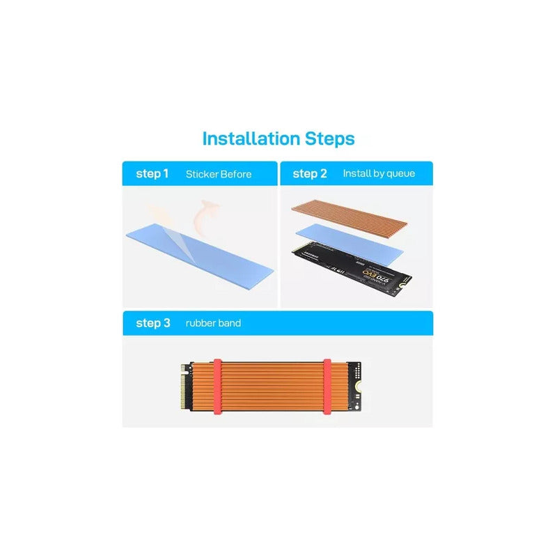 DISIPADOR ALUMINIO MEMORIA RAM NVME NGFF M2 2280 PCI-E SSD | ALUMINUM HEATSINK RAM MEMORY NVME NGFF M2 2280 PCI-E SSD
