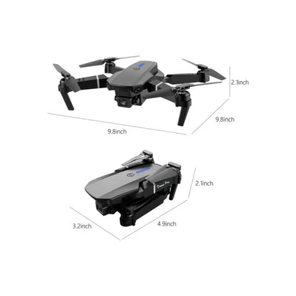 DRONE PLEGABLE DOBLE CAMARA VISOR APP WIFI NEGRO | FOLDABLE DRONE DOUBLE CAMERA VIEWER APP WIFI BLACK

