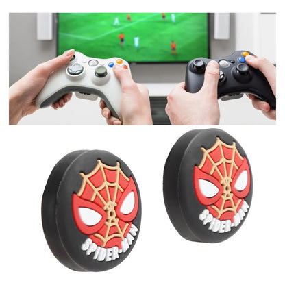 2X PROTECTOR SILICONA JOYSTICK SPIDERMAN LOGO VINTAGE NEGRO NEGRO