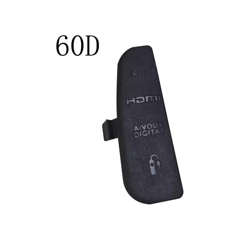 CUBIERTA TAPA COBERTOR GOMA CAUCHO CONEXIONES CANON 60D NEGRO