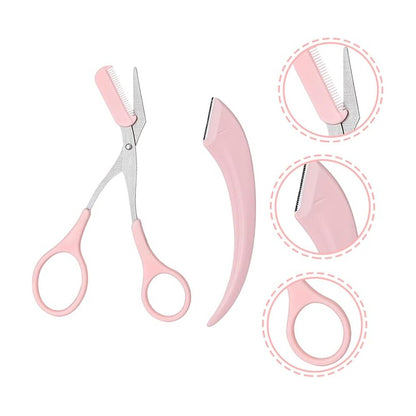 TIJERAS Y PERFILADOR KIT DEPILADOR ARREGLO CEJAS PEINE