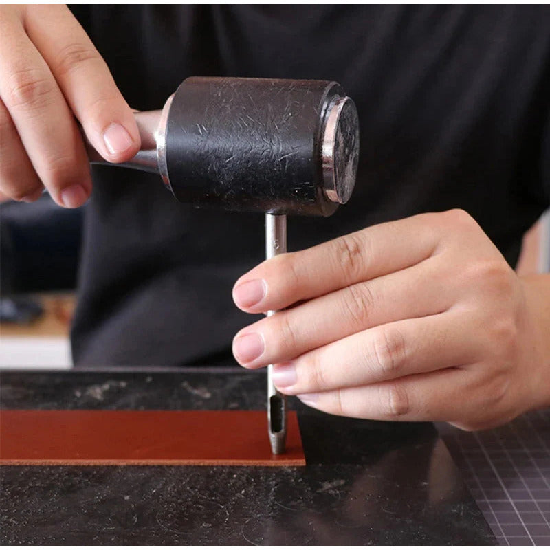 6X PUNZONES TROQUELES SACABOCADOS CUERO MARROQUINERÍA 10 CM