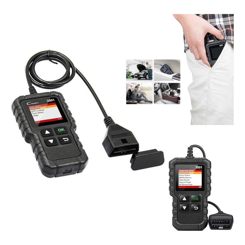 ESCANER CARRO AUTOMOVIL AUTOMOTRIZ OBD2 CR3001 SCANNER