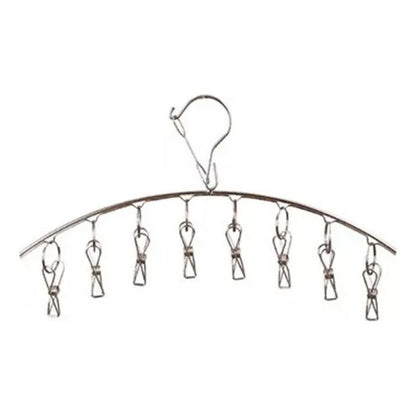 GANCHO PULPO ROPA INTERIOR MEDIAS METALICO ARCO 8 CLIPS