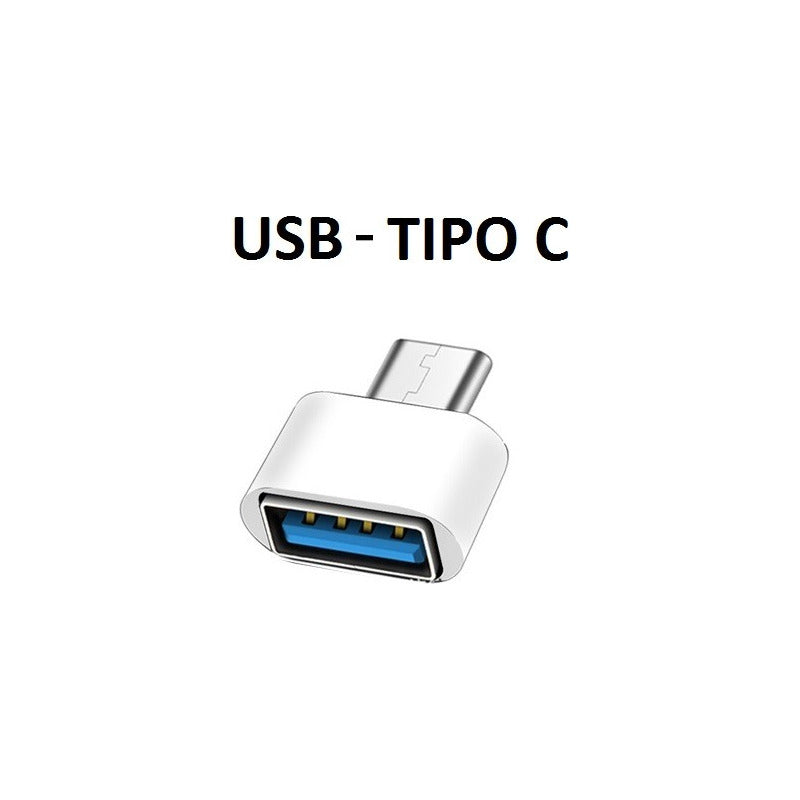 ADAPTADOR CONVERTIDOR USB HEMBRA TIPO C MACHO OTG 3.0 BLANCO BLANCO