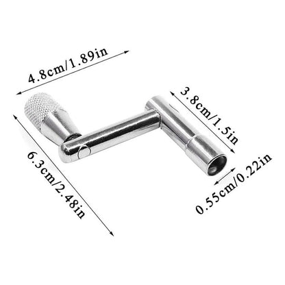 LLAVE AFINACIÓN UNIVERSAL BATERÍA ACÚSTICA REDOBLANTE CAJA PLATEADO