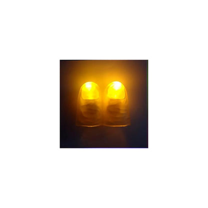 2X DEDOS LUZ LED AMARILLO MAGIA ILUSIONISMO DISFRAZ FIESTAS
