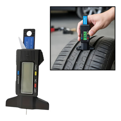 MEDIDOR DIGITAL LCD PROFUNDIDAD NEUMÁTICOS LLANTAS VEHICULO NEGRO