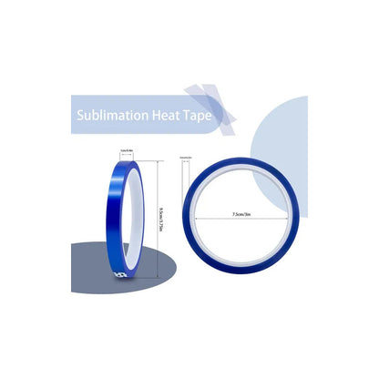 2X CINTA TÉRMICA 10MM 30MTS 50° 260° SUBLIMACIÓN AZUL AZUL CLARO