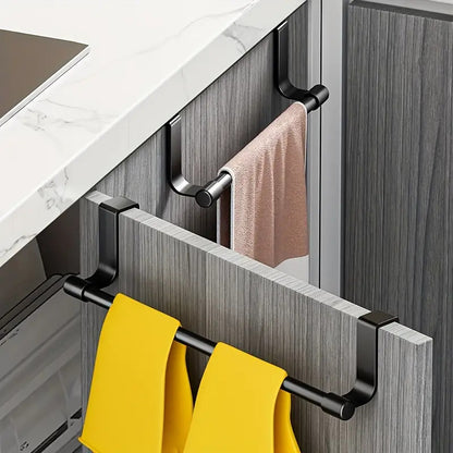 SOPORTE ACERO INOXIDABLE DESARMABLE ORGANIZADOR TOALLA PUERT NEGRO 23CMS MATE