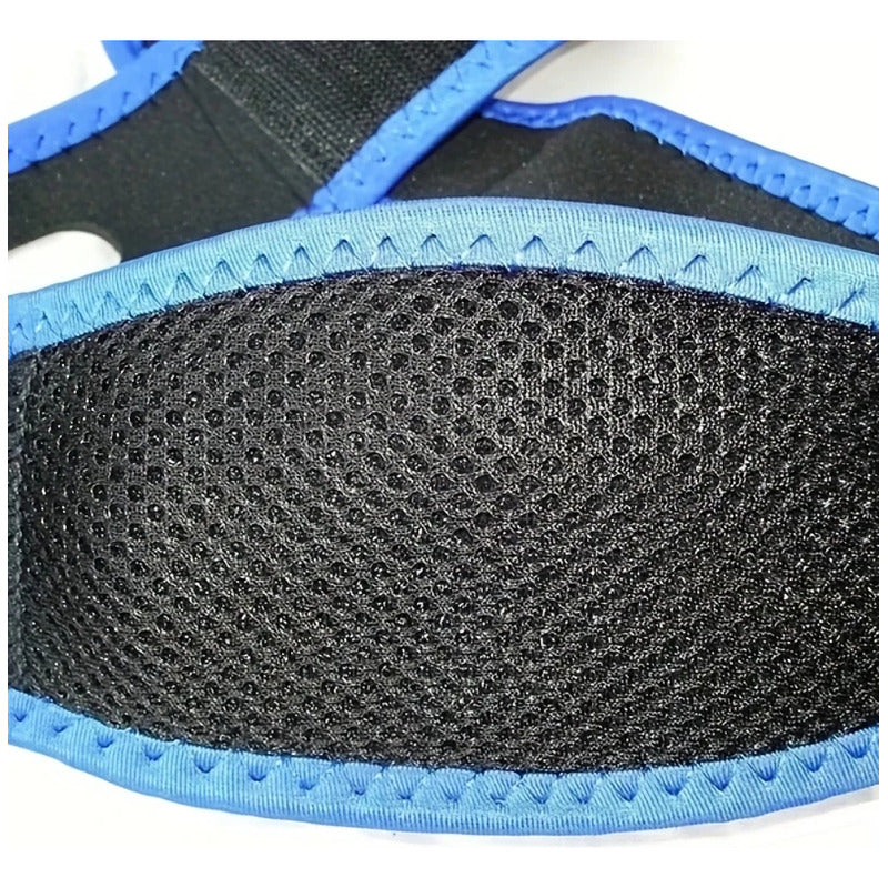 BANDA ANTI RONQUIDO APNEA DEL SUEÑO BARBILLA UNISEX DORMIR AZUL 65MM LARGO