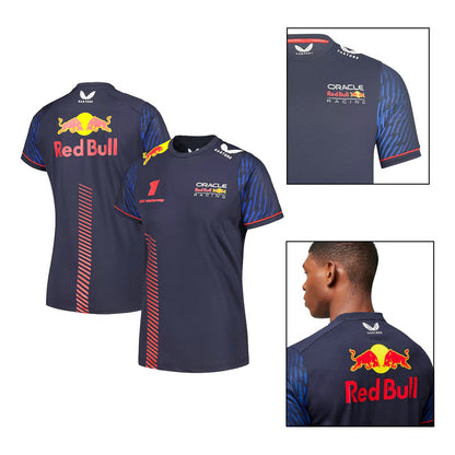 CAMISETA F1 RACING DEPORTIVA POLIESTER TRANSPIRABLE REDBULL AZUL MARINO REDBULL F1 - 1 MAX VERSTAPPEN 2XL (ASIA) POLIÉSTER
