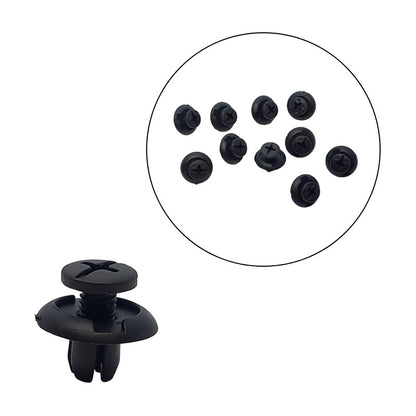 10X PIN CLIP PLÁSTICO REMACHE AJUSTE RETENEDOR MOTOR CARRO NEGRO