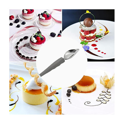 CUCHARA DECORACION PASTELERIA REPOSTERIA FINE DINE COCINA GRIS