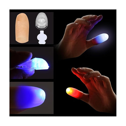 2X DEDOS LUZ LED MAGIA ILUSIONISMO DISFRAZ JUEGO FIESTAS