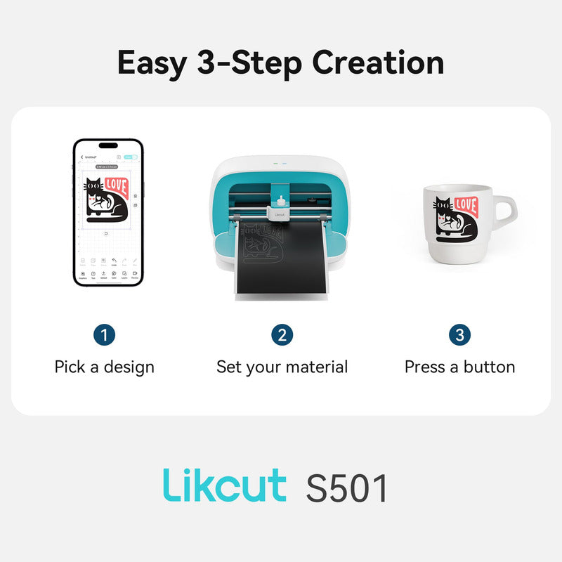 PLOTTER CORTE LIKCUT S501 AZUL OFICINA CRAFT EVENTOS FIESTAS