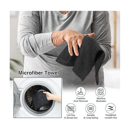 PAÑO TOALLA LIMPIEZA MULTIUSOS MICROFIBRA SUPERABSORBENTE NEGRO