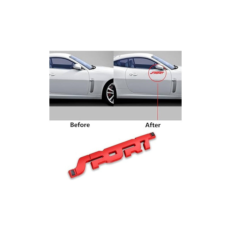 EMBLEMA SPORT 3D METAL ADHESIVO CARRO VEHÍCULO INSIGNIA LUJO