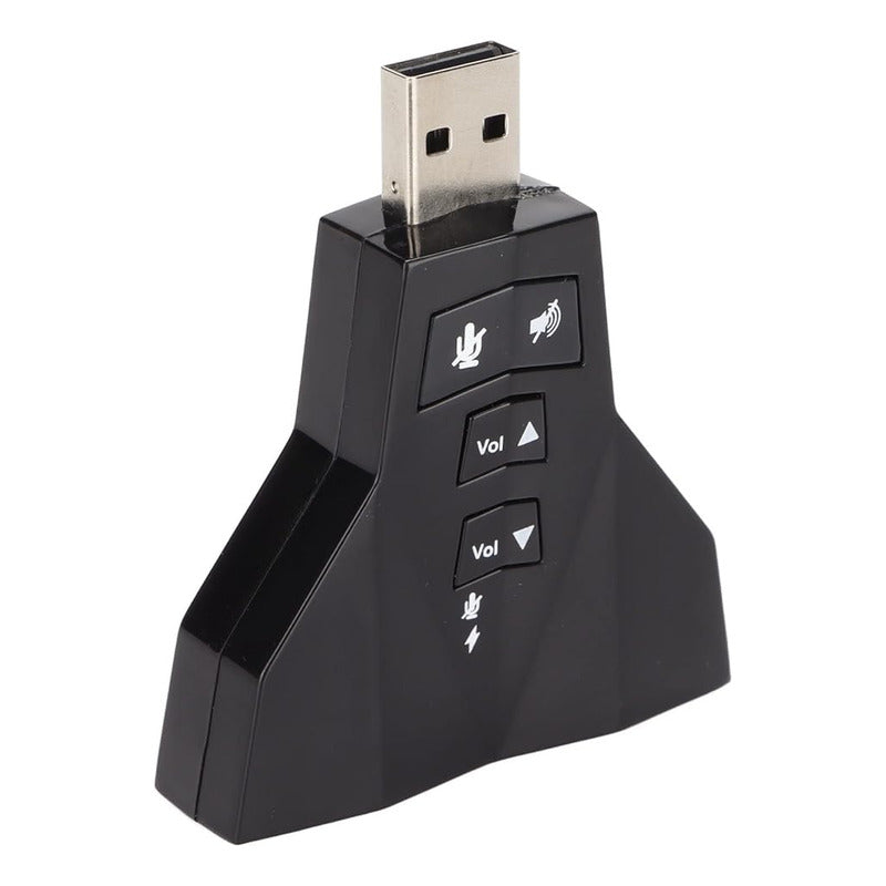 ADAPTOR USB AUDIO DUAL 7.1 VIRTUAL 3D MICRÓFONO AUDÍFONOS
