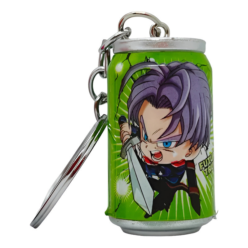 LLAVERO DRAGON BALL Z TRUNKS TIPO ENVASE LATA GASEOSA VERDE CLARO