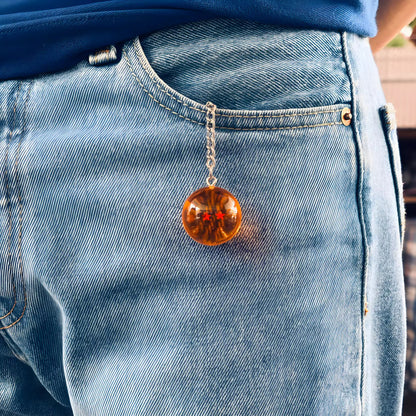 LLAVERO ESFERA DEL DRAGON BALL Z GOKU SUPER SAYAYIN NARANJA