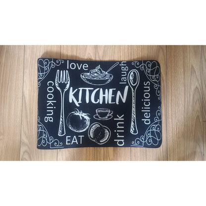 TAPETE COCINA CAFETERIA RESTAURANTE KITCHEN 60X40CM 1.2 M 40 CM MODERNO NEGRO