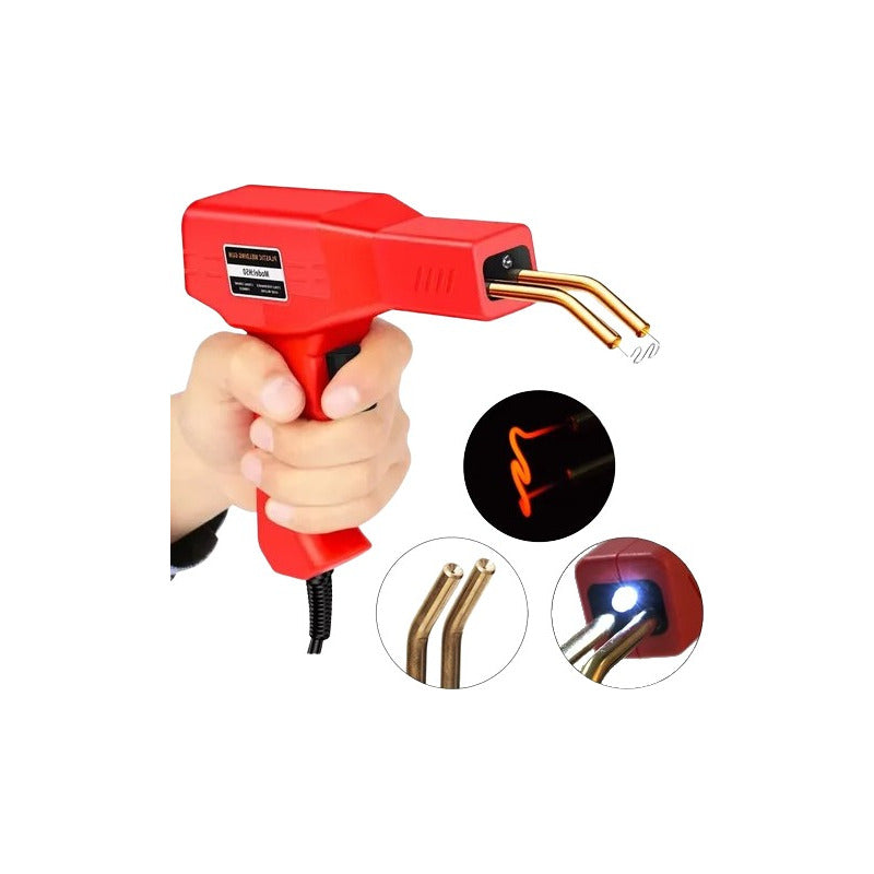 PISTOLA MÁQUINA SOLDAR PLÁSTICO SOLDADOR RESTAURACIÓN ROJO 110V