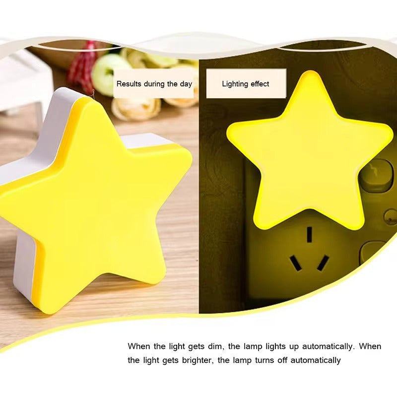 LUZ LED NOCTURNA NIÑOS SENSOR CONTROL PARED ALCOBA AMARILLO 110V AMARILLO