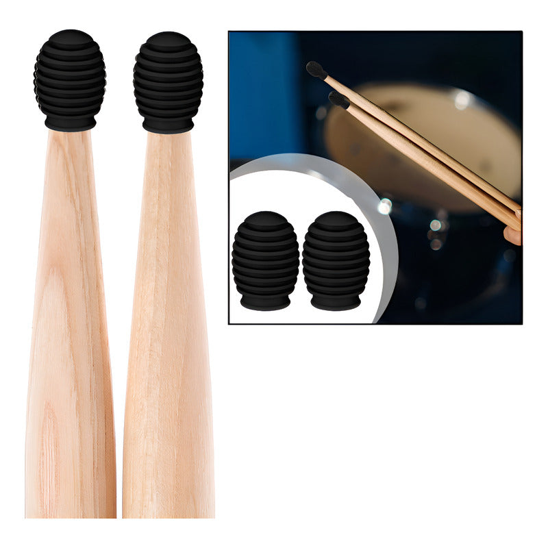 REDUCTOR SONIDO BAQUETAS PROTECTOR PROFESIONLAL 5A BATERÍA NEGRO 5A