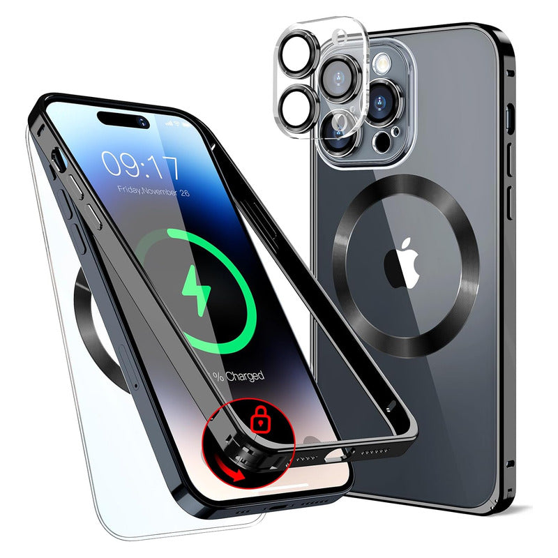 ESTUCHE PROTECTOR FLEXIBLE MAGNETICO QI PARA IPHONE 15 PRO