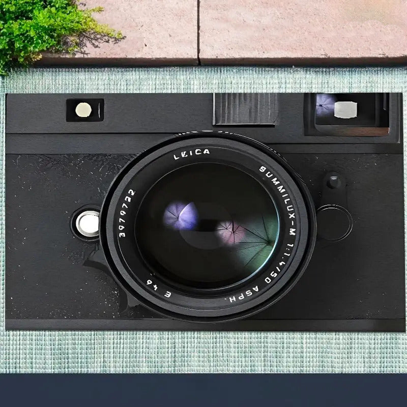 TAPETE ENTRADA DISEÑO CÁMARA CASA BAÑO COCINA ALCOBA ADORNO 60 CM 40 CM CÁMARA NEGRO