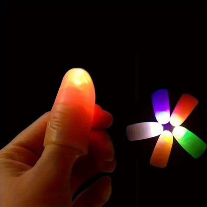 2X DEDOS LUZ LED MULTICOLOR MAGIA ILUSIONISMO DISFRAZ FIESTA
