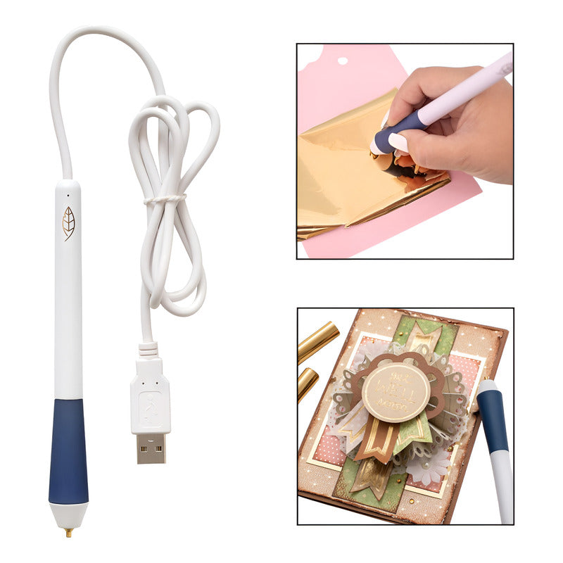 BOLIGRAFO CALOR USB CALIGRAFIA FOIL QUILL ESTILO LIBRE AZUL 0°