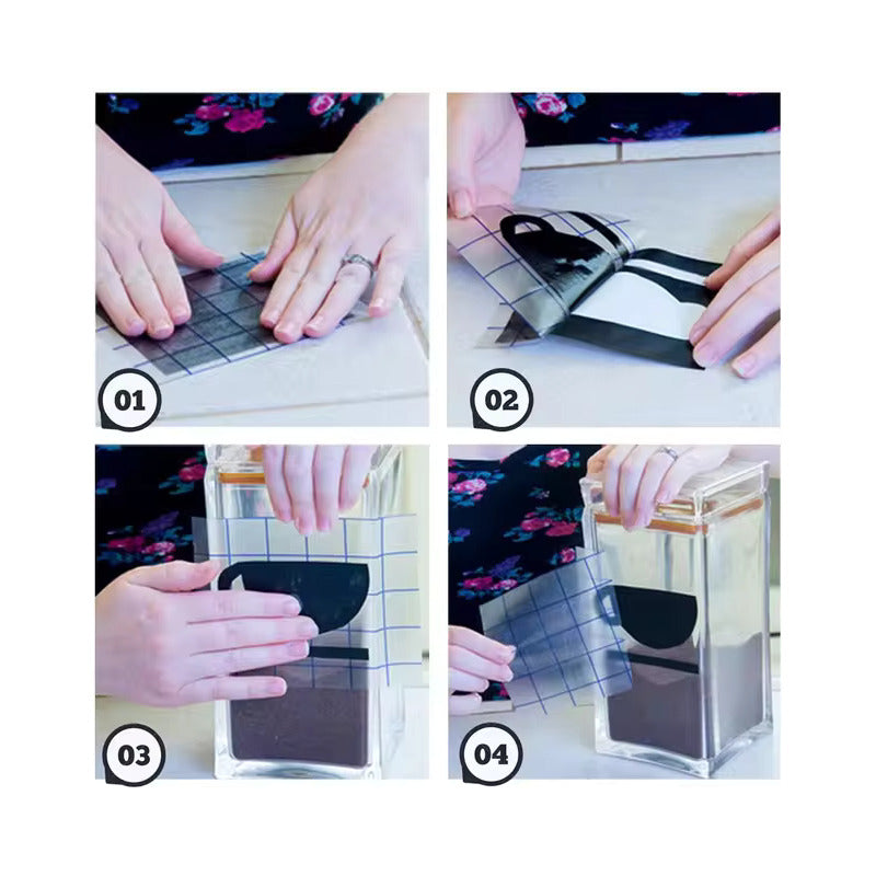 4X PAPEL TRANSFER 12  X 12  ADHESIVO TRANSPARENTE CAMEO TRANSPARENTE