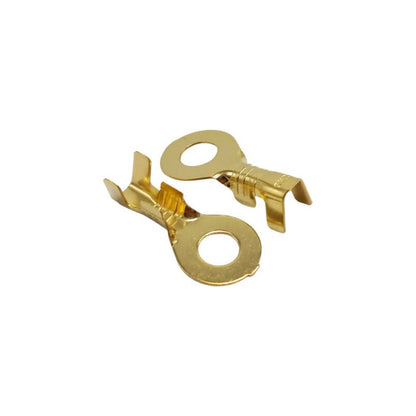 10X CONECTOR ENCRIMPADO M6 REDONDO 6MM X 12MM X 23MM COBRE