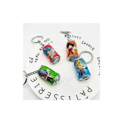 LLAVERO DRAGON BALL Z TRUNKS TIPO ENVASE LATA GASEOSA VERDE CLARO