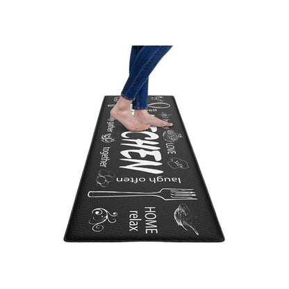 TAPETE COCINA CAFETERIA RESTAURANTE KITCHEN 120X40CM 1.2 M 40 CM MODERNO NEGRO