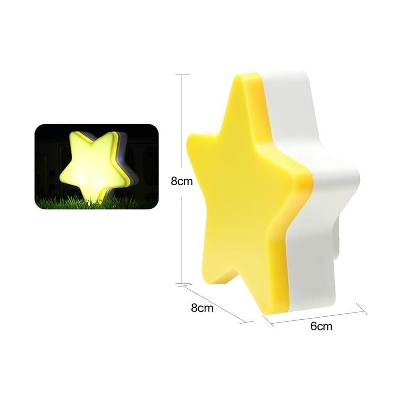 LUZ LED NOCTURNA NIÑOS SENSOR CONTROL PARED ALCOBA AMARILLO 110V AMARILLO